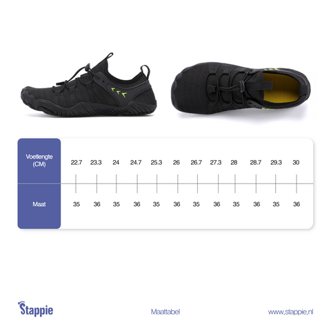 Stappie Blacks - Outdoor Barefoot Schoenen